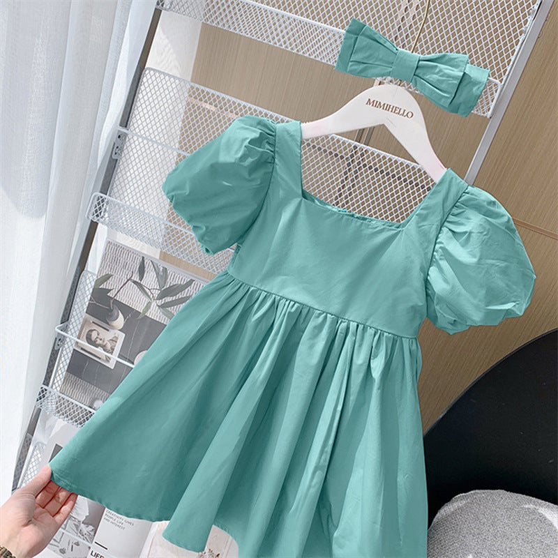 Vestido Infantil Princesa Bebê Menina Manga Curta